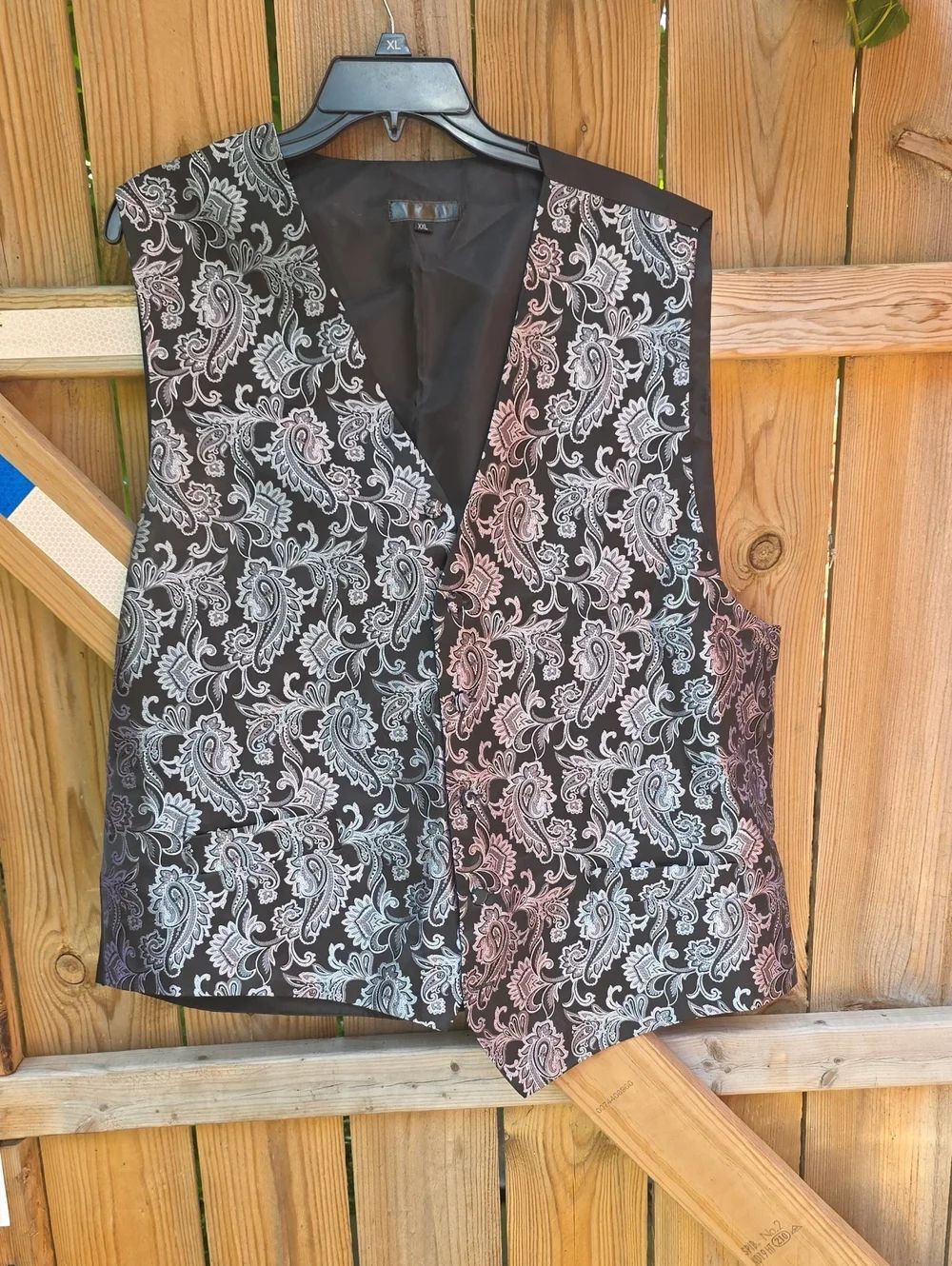 Black Paisley Brocade Vest